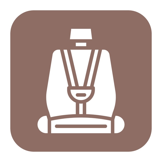 Imagen vectorial del icono del asiento del coche Se puede utilizar para la maternidad