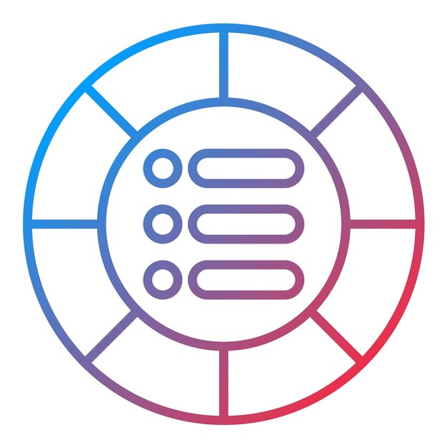 Imagen vectorial del icono de asignación de activos Puede utilizarse para la inversión