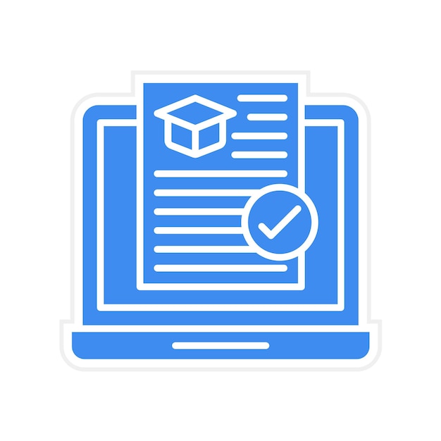 Imagen vectorial del icono de la asignación aprobada Se puede utilizar para la educación en línea