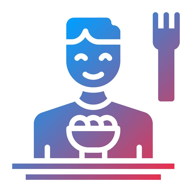 Imagen vectorial del icono de asistencia a la alimentación Se puede utilizar para los servicios domésticos