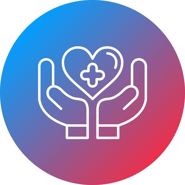 Imagen vectorial del icono de asistencia médica Se puede utilizar para donaciones