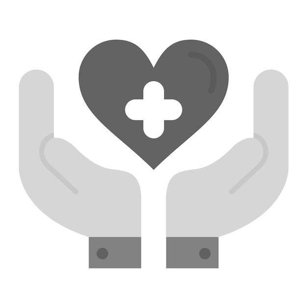 Imagen vectorial del icono de asistencia médica Se puede utilizar para donaciones