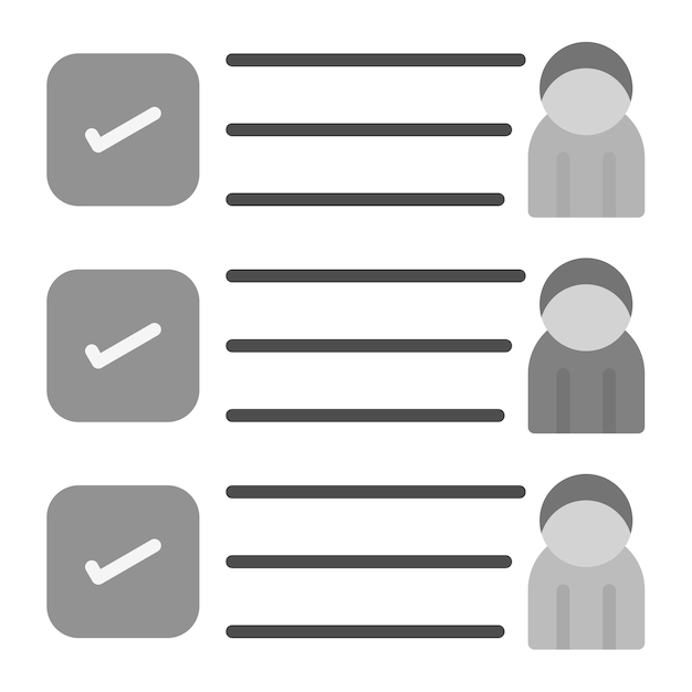 Imagen vectorial del icono de asistencia Se puede utilizar para Recursos Humanos