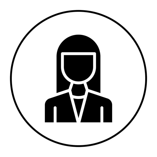 Imagen vectorial de icono asistente Puede utilizarse para la diversidad