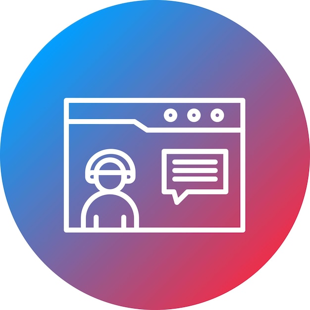 Imagen vectorial de icono de asistente virtual Se puede utilizar para la economía Gig