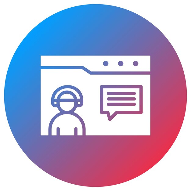 Imagen vectorial de icono de asistente virtual Se puede utilizar para la economía Gig