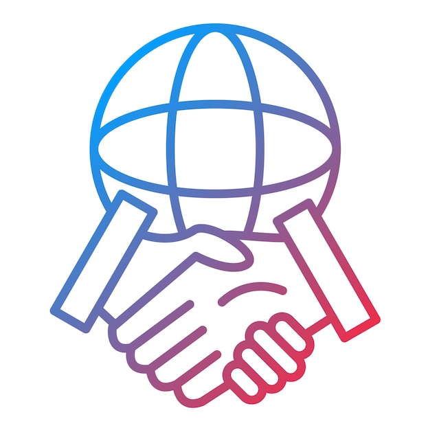 Imagen vectorial de icono de asociación global Se puede utilizar para la gestión de proyectos
