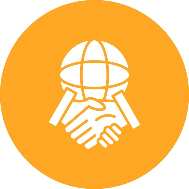 Imagen vectorial de icono de asociación global Se puede utilizar para la gestión de proyectos