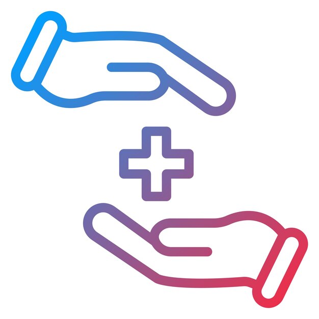 Imagen vectorial de icono de asociación médica Se puede usar para hospitales psiquiátricos