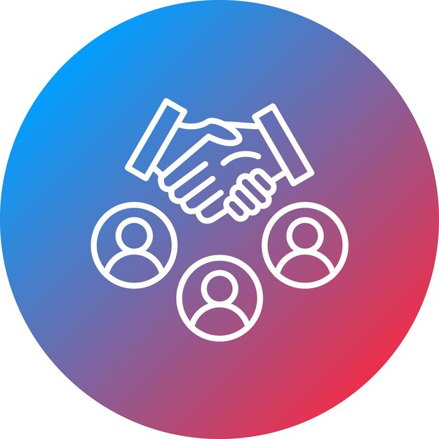 Imagen vectorial del icono de asociación Se puede utilizar para el emprendimiento