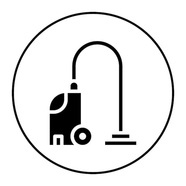 Imagen vectorial del icono de aspiración Se puede utilizar para limpieza y limpieza de polvo