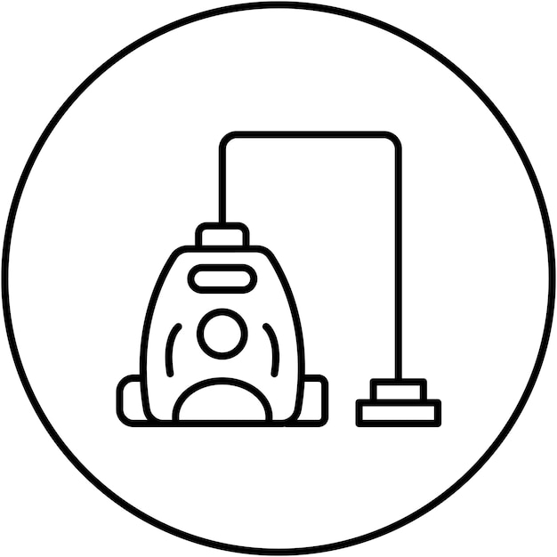 Imagen vectorial del icono de la aspiradora Se puede utilizar para mejoras en el hogar