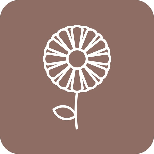 La imagen vectorial del icono de Aster se puede utilizar para las flores