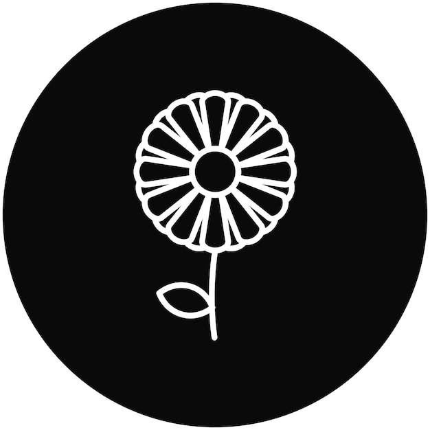 La imagen vectorial del icono de Aster se puede utilizar para las flores