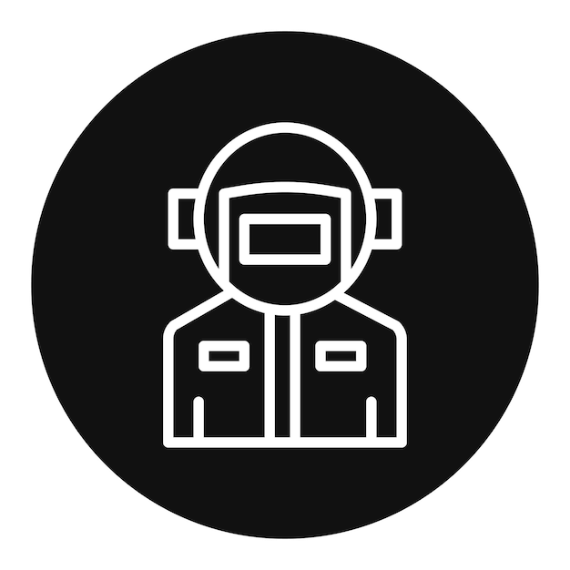 Imagen vectorial del icono del astronauta Se puede usar para la ciencia ficción