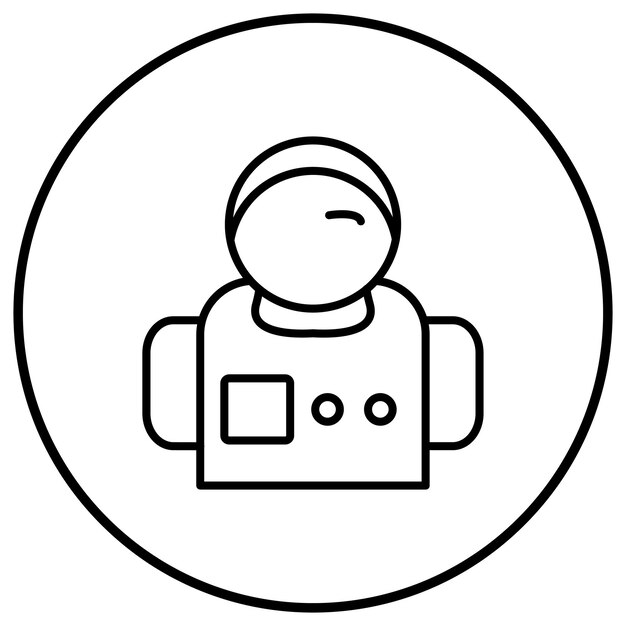 Imagen vectorial del icono del astronauta Se puede utilizar para la tecnología espacial