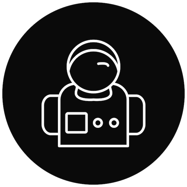 Imagen vectorial del icono del astronauta Se puede utilizar para la tecnología espacial