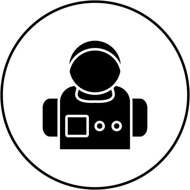 Imagen vectorial del icono del astronauta Se puede utilizar para la tecnología espacial