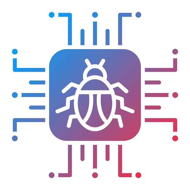 Imagen vectorial de icono de ataque cibernético Se puede utilizar para la seguridad cibernética