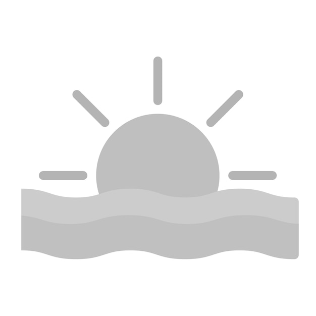 Imagen vectorial del icono del atardecer Se puede usar para Beach Resort