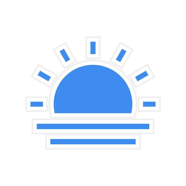 Imagen vectorial del icono del atardecer Se puede usar para estacional