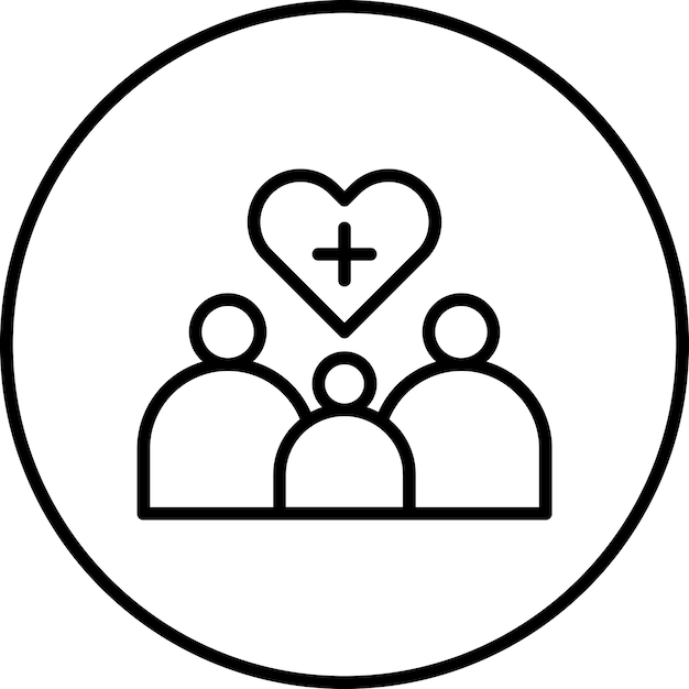 Imagen vectorial del icono de atención al paciente Se puede utilizar para la enfermería
