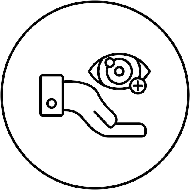 Imagen vectorial del icono de atención ocular primaria Puede utilizarse para el optometrista