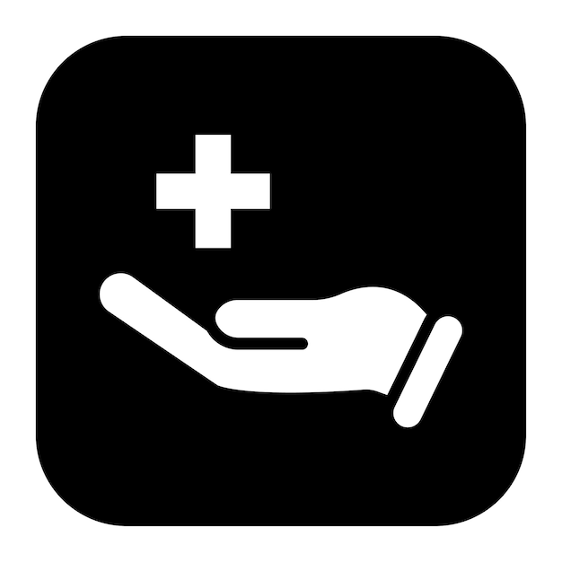 Imagen vectorial del icono de atención urgente Se puede utilizar para hospitales psiquiátricos