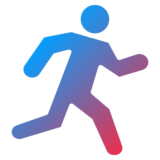 Imagen vectorial del ícono del atleta en acción Se puede usar para atletismo
