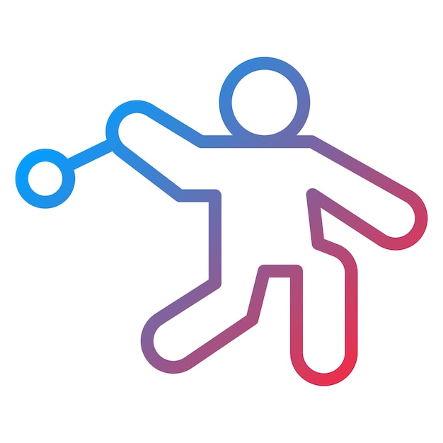Imagen vectorial del ícono del atleta de lanzamiento Se puede usar para atletismo