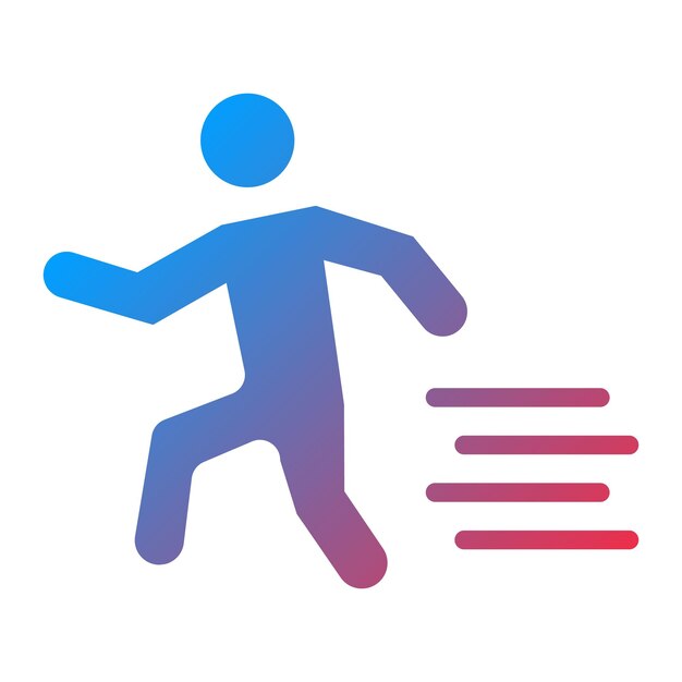 Imagen vectorial del ícono del atleta masculino Se puede usar para logros