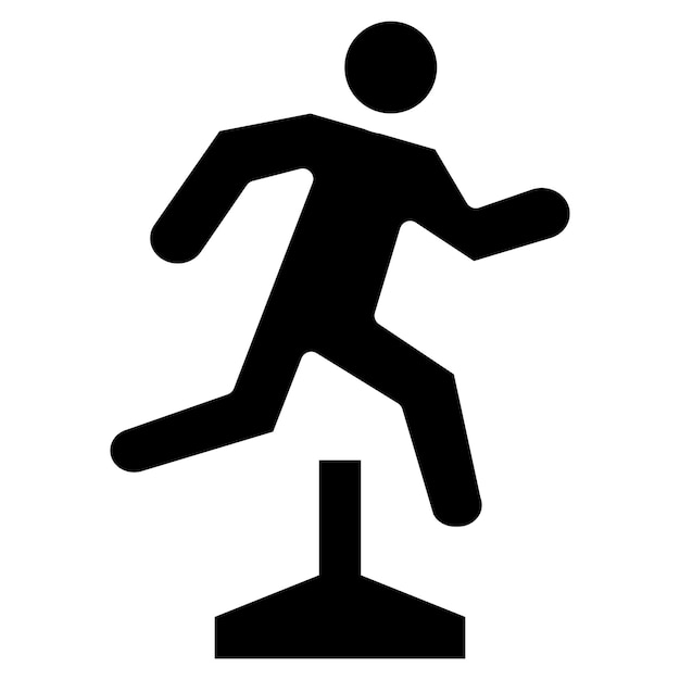 Imagen vectorial de icono de atleta de salto Se puede usar para atletismo