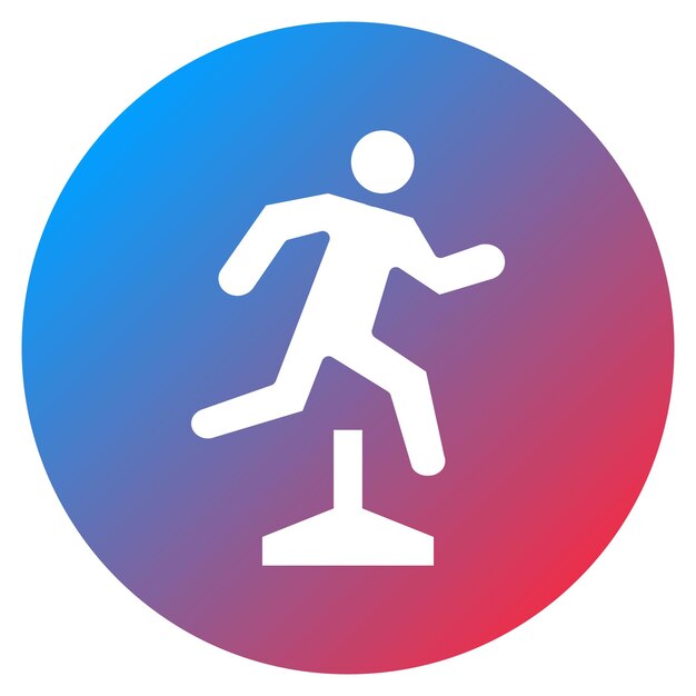Imagen vectorial de icono de atleta de salto Se puede usar para atletismo
