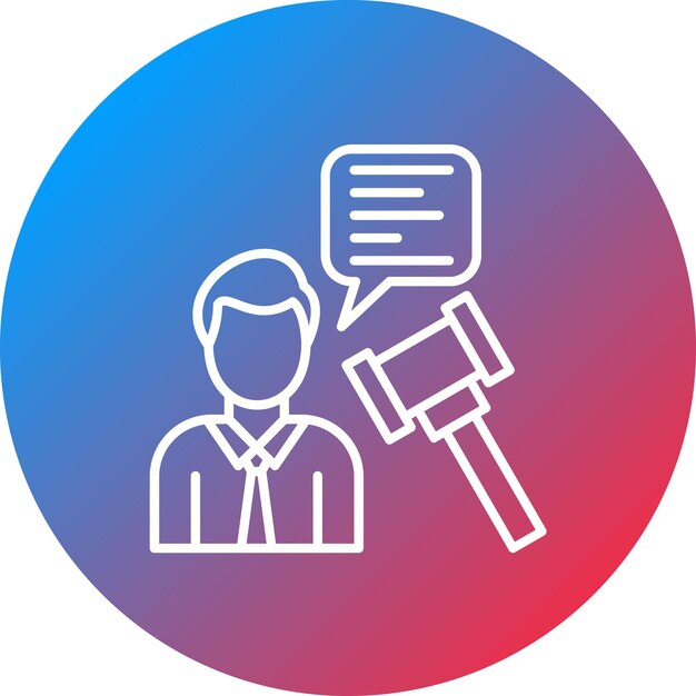 Imagen vectorial del icono de audición Se puede utilizar para la legislación legal