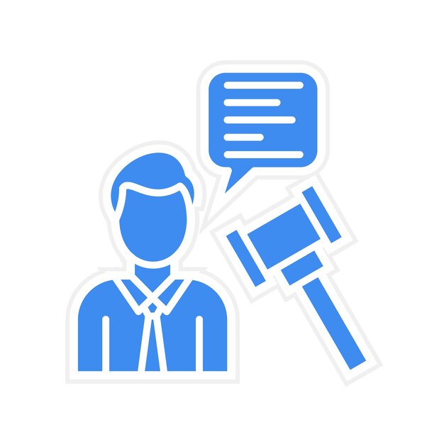 Imagen vectorial del icono de audición Se puede utilizar para la legislación legal