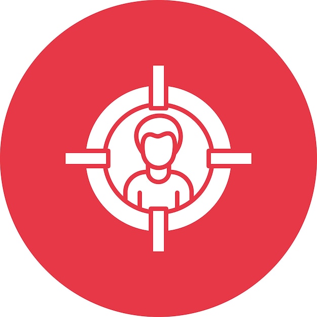 Imagen vectorial del icono de la audiencia objetivo Se puede utilizar para el marketing digital