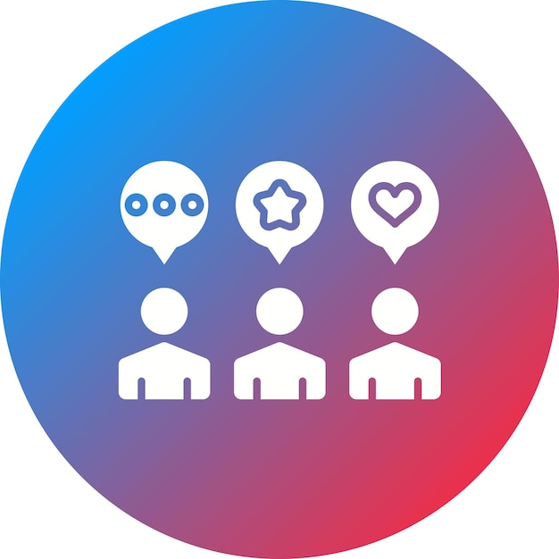 Imagen vectorial del icono de la audiencia de las redes sociales Se puede utilizar para la agencia de redes sociales