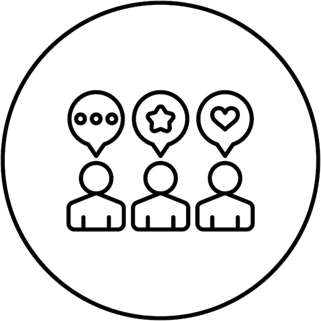Imagen vectorial del icono de la audiencia de las redes sociales Se puede utilizar para la agencia de redes sociales