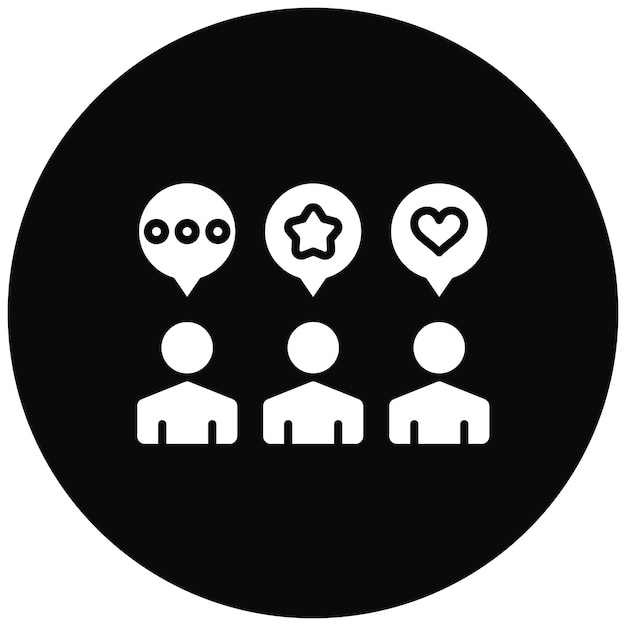 Imagen vectorial del icono de la audiencia de las redes sociales Se puede utilizar para la agencia de redes sociales