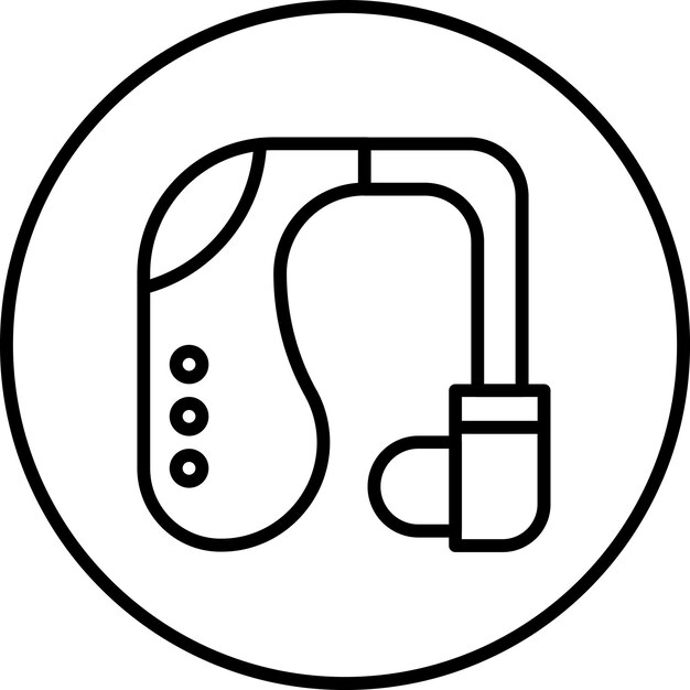 Imagen vectorial del icono del audífono Se puede utilizar para el hogar de ancianos