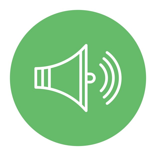 La imagen vectorial del ícono de audio se puede utilizar para el instrumento