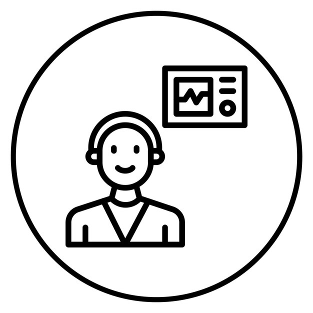 Imagen vectorial del icono del audiograma Se puede utilizar para pruebas médicas