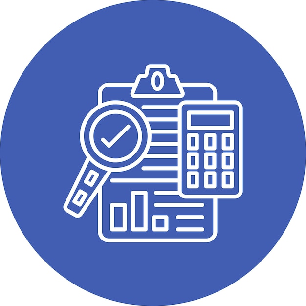 Imagen vectorial de icono de auditoría Puede utilizarse para la contabilidad