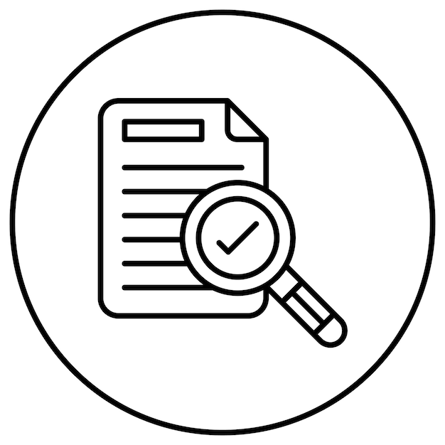 Imagen vectorial del icono de auditoría Puede utilizarse para la contabilidad