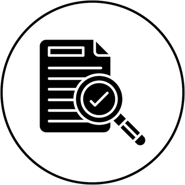 Imagen vectorial del icono de auditoría Puede utilizarse para la contabilidad