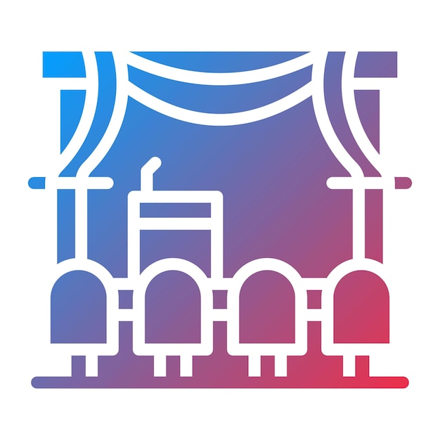 Imagen vectorial del icono del auditorio Se puede utilizar para eventos de premios