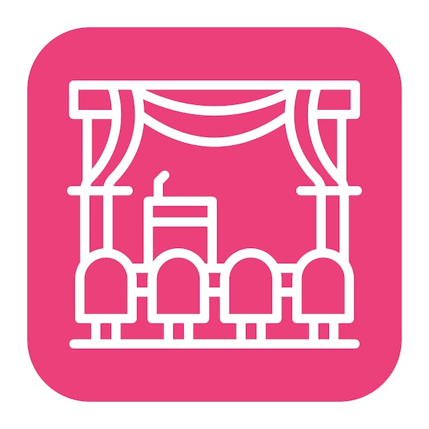 Imagen vectorial del icono del auditorio Se puede utilizar para eventos de premios