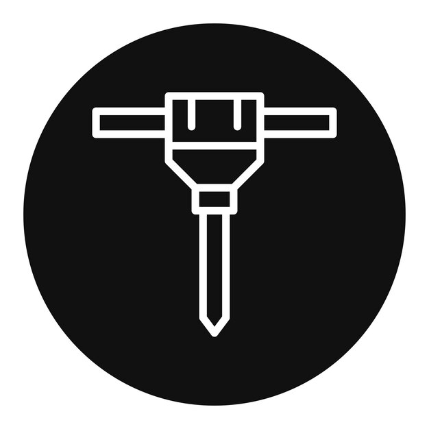 Imagen vectorial del icono de auger Se puede utilizar para vehículos de construcción