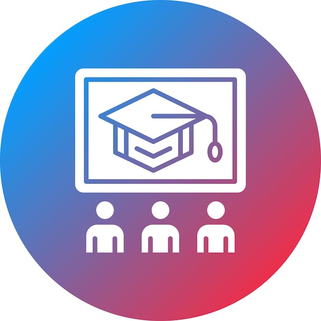 Imagen vectorial del icono del aula Se puede utilizar para la educación en línea