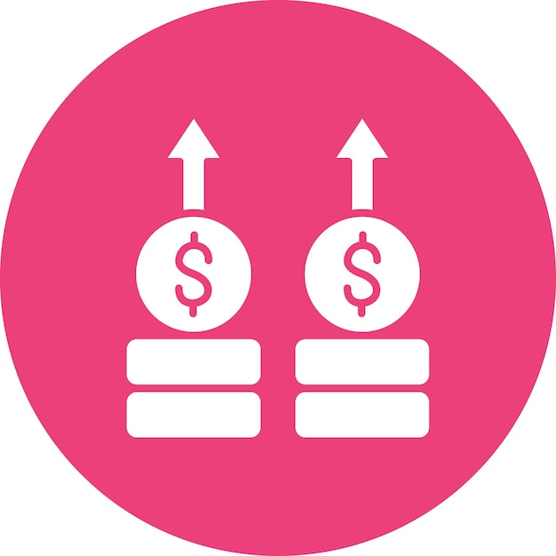 Imagen vectorial del icono de aumento de ingresos Se puede utilizar para la contabilidad